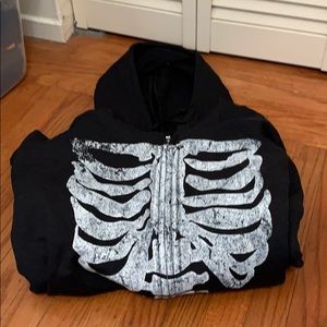 Skeleton zipper jacket